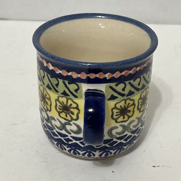 Vintage Polish Pottery Coffee Tea Mug Unikat L. Burnkka Hand Made - Picture 2 of 6